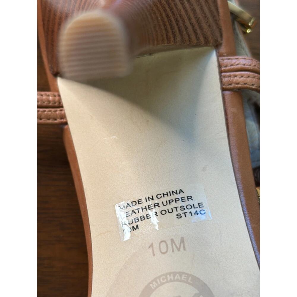 Michael Kors cognac stray heels NWOT 10 508 - Picture 8 of 8